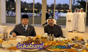 Momen Prabowo Buka Puasa Bersama Presiden MBZ , Disuguhi Sajian Khas Timur Tengah