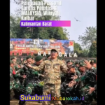 Dengan Semangat Sukabumi Mubarokah, Bupati Sukabumi, Asep Japar, Lepas Yon Armed 13 Nanggala, Satgas Pamtas RI–Malaysia