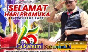 Kadis Sendi Semangat Pramuka Dan Sukabumi Mubarokah Inspirasi Wujudkan Indonesia Emas 2045
