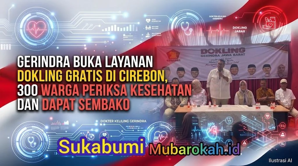 Gerindra Buka Layanan Dokling Gratis di Cirebon, 300 Warga Periksa Kesehatan dan Dapat Sembako